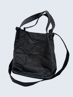 Wrinkled kraft paper shoulder bag