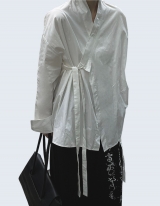 lace-up white shirt
